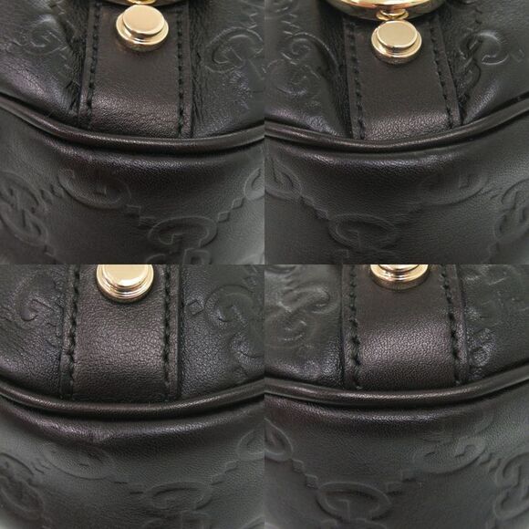 Gucci Abbey Guccissima 13078 One Shoulder Bag Leather Black Handbag Black 0282 - Picture 4 of 7